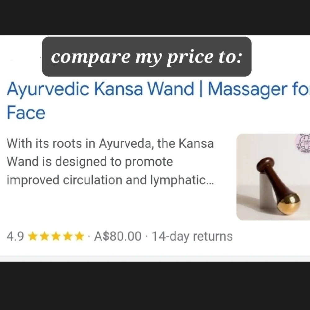 Brass Kansa Massage Wand with Canister